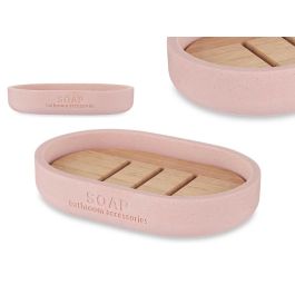 Jabonera de Resina y Bambú Rosa Berilo 12.5x2.5x8.5 cm (6 Unidades) Precio: 17.69000035. SKU: B1EKZB7RXA