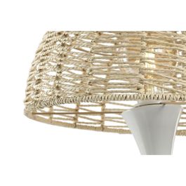 DKD Home Decor Lámpara de Sobremesa Urban Seta Metal y Cuerda, Blanco Natural, 40x73x40 cm, Tipo E27