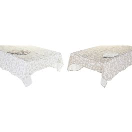 Mantel Alpino DKD Home Decor Marron Claro Blanco 250 x 0.5 x 150 cm Set de 9 (2 Unidades)