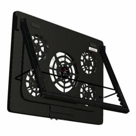 Mars Gaming Base Refrigeración Portátil MNBC2 para Gaming, 5 Ventiladores, LED Rojo, Hasta 17.3", USB 2.0