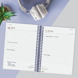 Finocam Agenda Anual Year Espiral E10-155x212 mm 1Dp Azul 2025