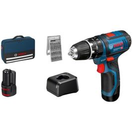 Bosch GSB 12V-15 Professional Taladro Percutor Atornillador a Batería 12V, Motor Sin Escobillas, 2 Baterías 2Ah, 1300 RPM, Par 30 Nm, Incluye 25 Brocas y Maletín Precio: 203.49999978. SKU: B18M87VZAG