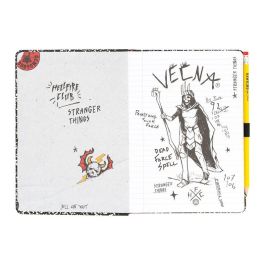 ERIK Cuaderno A5 Stranger Things Premium Punteado 96 Hojas Tapa Dura con Lápiz y Pegatinas, Bolsillo y Marcapáginas