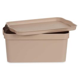 Caja Plastico Con Tapa 7,5L Beige Kipit 21X14CM (12 Unidades) Caja Plastico Con Tapa 7,5L Beige Kipit 21X14CM (12 Unidades)