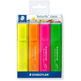 STAEDTLER 364 P WP4 Pack 4 Rotuladores Textmarker Textsurfer Colores Surtidos Punta de Cincel: Verde, Naranja, Rosa, Amarillo Precio: 17.5000001. SKU: B1J92XRWGH