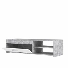 PILVI Mueble de Televisión Moderno Hormigón Blanco y Gris Claro An 120 x P 42,1 x Al 31,8 cm