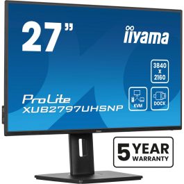 iiyama XUB2797UHSNP-B1 Monitor 27" 4K UHD IPS 60Hz 4ms HDMI DP USB-C KVM Pivot Altavoces Negro