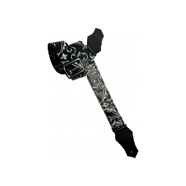 GETM Correa Guitarra Bajo Stenson Black Ajustable Hasta 165cm Polipiel Nailon Piel Negro