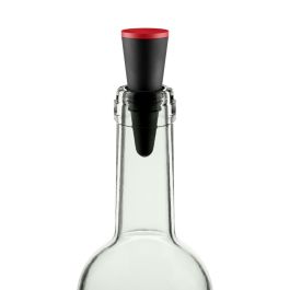 Koala Set Sacacorchos y Tapón de Vino de Acero Inoxidable Rojo 4,5x2,5x19,5 cm