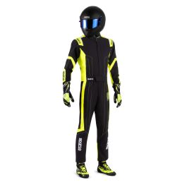 Sparco SBKS0010B0K0800S Traje Karting K48 Thunder Negro-Amarillo Talla S CIK-FIA KC.017.24-0