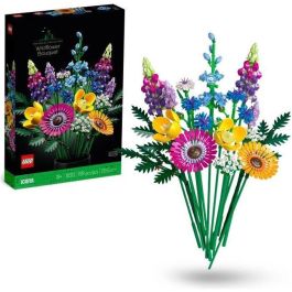 Lego 10313 Icons Bouquet of Wild Flores, plantas artificiales con amapolas para adultos