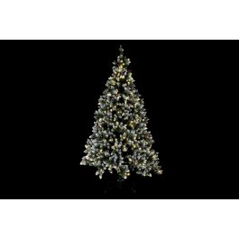DKD Home Decor Árbol de Navidad Alpina Glazed Nevado Verde Blanco 125 x 125 x 210 cm