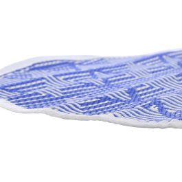 DKD Home Decor 6 Unidades Alfombra Poliéster Azul Beige Blanco 150 x 150 x 1 cm