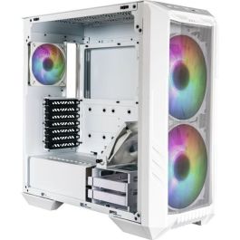 Cooler Master HAF 500 Caja PC Midi Tower Blanco ARGB Cristal Templado (H500-WGNN-S00) - Compatible E-ATX, 2x Ventiladores 200mm, RGB
