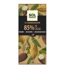 SOLNATURAL Chocolate Negro 85% Cacao Bio, Tableta 70g, Vegano y Sin Gluten con Azúcar de Coco Precio: 5.5. SKU: B198YWNVFK