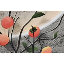 DKD Home Decor Cuadro Oriental de Aluminio y MDF Marrón Naranja 160 x 80 cm (2 Unidades)