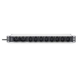 Digitus PDU 1HE 8xC13 2xC19 Regleta de enchufes 230V/16A Negro