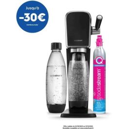 Sodastream SOD7290113766808 Máquina de Agua con Gas Paquete Arte Negro, Apta para Lavavajillas