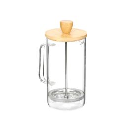 Vivalto Tetera Embolo Borosilicato Tapa Bambú 600ml 13.5x19x9cm