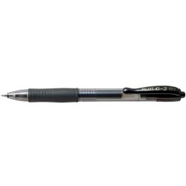 Boligrafo Pilot G-2 Negro Tinta Gel Retractil Sujecion De Caucho 12 unidades