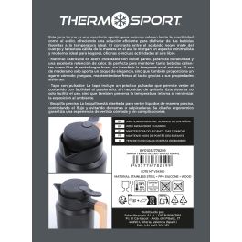 Jarra Termo Acero Wood 850 ml Thermosport - Inde (4 Unidades) Jarra Termo Acero Wood 850 ml Thermosport - Inde (4 Unidades)