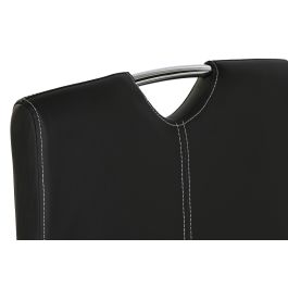 DKD Home Decor Silla de Comedor Moderna | Negro | Materiales: Metal, PU | Dimensiones: 59 cm (Ancho) x 45 cm (Profundo) x 102 cm (Alto)