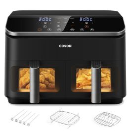 Cosori COS1707381744609 Freidora sin aceite Edición Chef de dos cestas, 8.5 L, 2 cestas, 8 programas, 1750 W, Negra