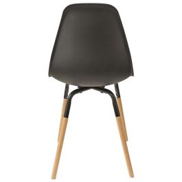 Home Deco Factory Silla Phenix Negra Essentiel - Estilo Escandinavo, Polipropileno y Hierro, 55x45.9x81.9 cm