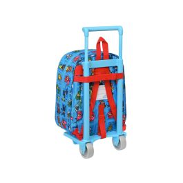 Mochila Escolar con Ruedas PJ Masks Azul 22 x 27 x 10 cm