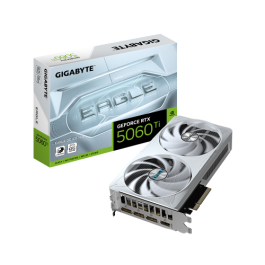 GIGABYTE GeForce RTX 5060 Ti EAGLE OC ICE 16G Tarjeta Gráfica – 16 GB GDDR7, 128 bits, PCI-E 5.0, 2617 MHz Frecuencia del núcleo, 3 x DisplayPort, 1 x HDMI, GV-N506TEAGLEOC ICE-16GD