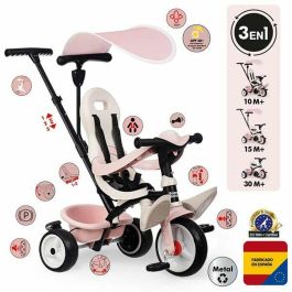 Smoby SMO7600741404 Triciclo de Paseo para Bebés Rosa Smoby SMO7600741404 Triciclo de Paseo para Bebés Rosa