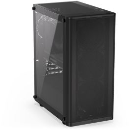 Endorfy Ventum 200 Air TG Negra Torre PC con Ventana de Vidrio Templado y Panel Frontal de Malla para Óptimo Flujo de Aire