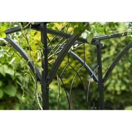 Arco recto doble - NATURE - Metal - Negro - 114x66xH232 cm