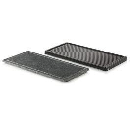 Domo DO9189G Raclette 8 personas 1200W, parrilla y piedra natural pulida, antiadherente, termostato ajustable - Negro