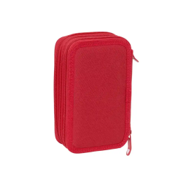 Plumier Triple Sevilla Fútbol Club Rojo 12,5 x 19,5 x 5,5 cm 37 Piezas