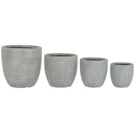 Set de Maceteros Home ESPRIT Gris claro Fibra de Vidrio Magnesio 44 x 44,5 x 43 cm (4 Unidades) Precio: 125.58999948. SKU: B1DRK6RE6B