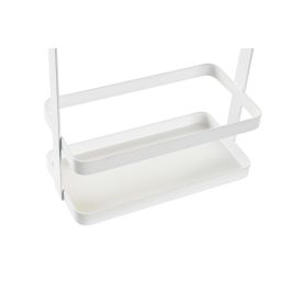 DKD Home Decor Organizador de Cocina Especiero Yamazaki 22 para Aceites y Especias de Metal y Pino, Colores Blanco Natural, 10x24x20 cm