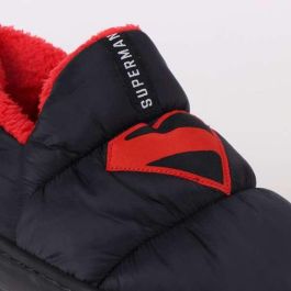 Cerdá Zapatillas de casa abierta Superman para hombre, Tallas 44-45, Color negro