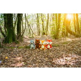 Gloria Forest Roie, Peluche Juguete Interactivo para Perro, Suave con Squeaker, que Estimula Curiosidad y Juego, Poliéster Marrón