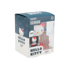 Wondee ICONS Lámpara Hello Kitty Icon Vestido Azul Lazo Rojo Figura Luminosa Escritorio/Estantería/Luz Nocturna Colección Regalo Fans 120x75x10mm