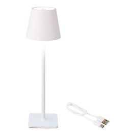 Lámpara led de mesa regarcable para exterior y interior color 27 cm blanco