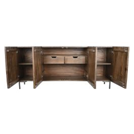 Aparador DKD Home Decor Marrón oscuro Gris oscuro Metal Madera de mango 180 x 40 x 80 cm