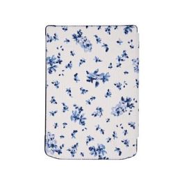 Pocketbook Funda Shell Series Verse + Carcasa Patrón Flores Blanco y Azul 6"