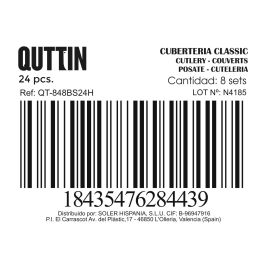 Inde Cubertería 24 Piezas Quttin Classic (8 Unidades)