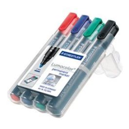 Staedtler Lumocolor 352 WP4 Estuche 4 Marcadores Permanentes Trazo 2mm Surtidos Negro Azul Verde Rojo Precio: 11.88999966. SKU: B14C7CBDNV