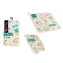 Paño de Cocina Rizo 50x50 cm Organic Kinvara - Verde/Blanco, 75% Algodón (24 Unidades) Precio: 37.50000056. SKU: S3609346