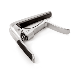 Dunlop Cejilla Trigger Fly Satin Chrome – Ergonómica, entonación precisa y almohadilla optimizada para guitarra acústica