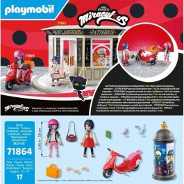 Playmobil 71864 Miraculous: Paseo en Scooter por París con Marinette y Kagami, Maletero, Juego de Construcción para Niños +4 años