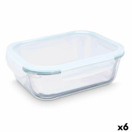 Fiambrera Vivalto C2-2260K Transparente Silicona Vidrio de Borosilicato 2,2 L 27 x 9 x 22 cm (6 Unidades)