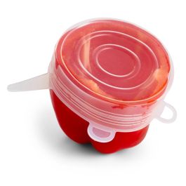 Day Juego de 6 Tapas Flexibles de Silicona Estirables y Herméticas para Recipientes Redondos Reutilizables Aptas para Microondas y Lavavajillas